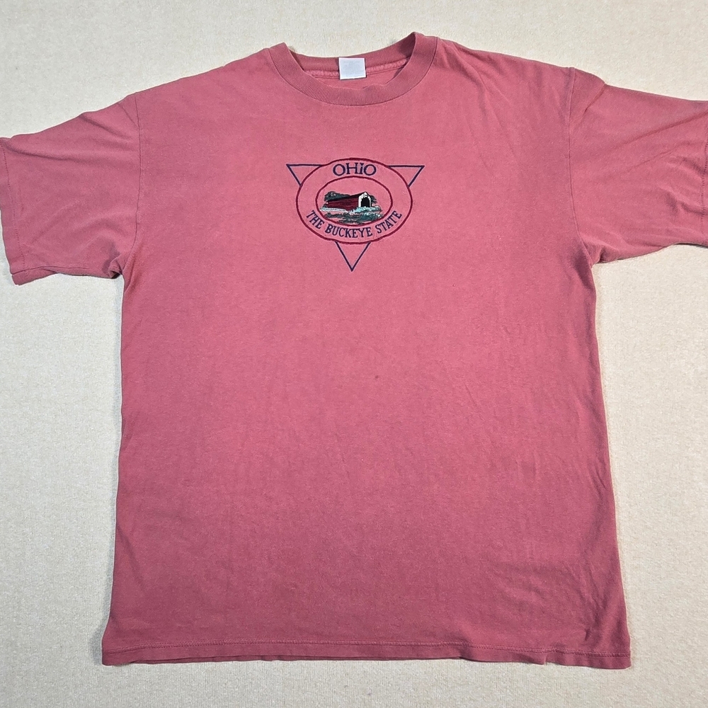 Vintage Desert Heat Ohio Buckeye State Single Stitch Graphic T Shirt USA XL